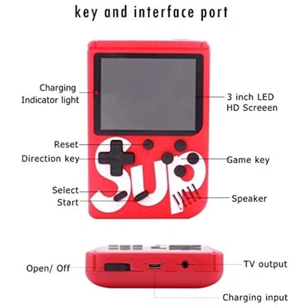SUP Game Box Plus Console With Controller 400 in 1 Retro Video Games For Kids Handheld Game PAD Gamebox Connects with LCD / TV