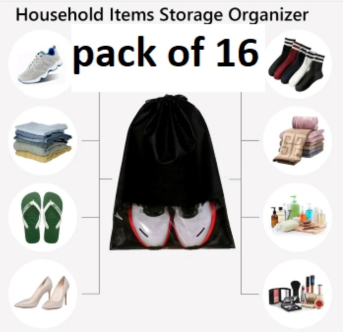 20 Piece Travel Shoes Storage bag with clear window non-woven with PVC Bag
