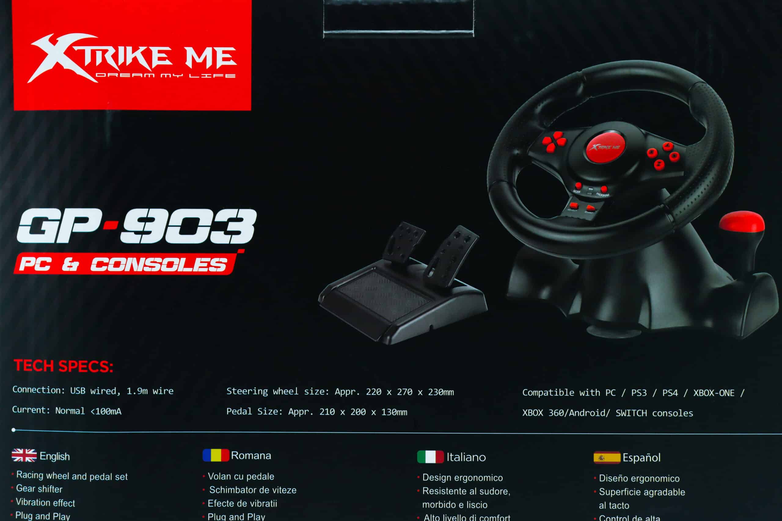 XTRIKE ME GP-903 RACING WHEEL WITH DUAL VIBRATION MOTORS REALISTIC GAMING EXPERIENCE | Daraz.pk