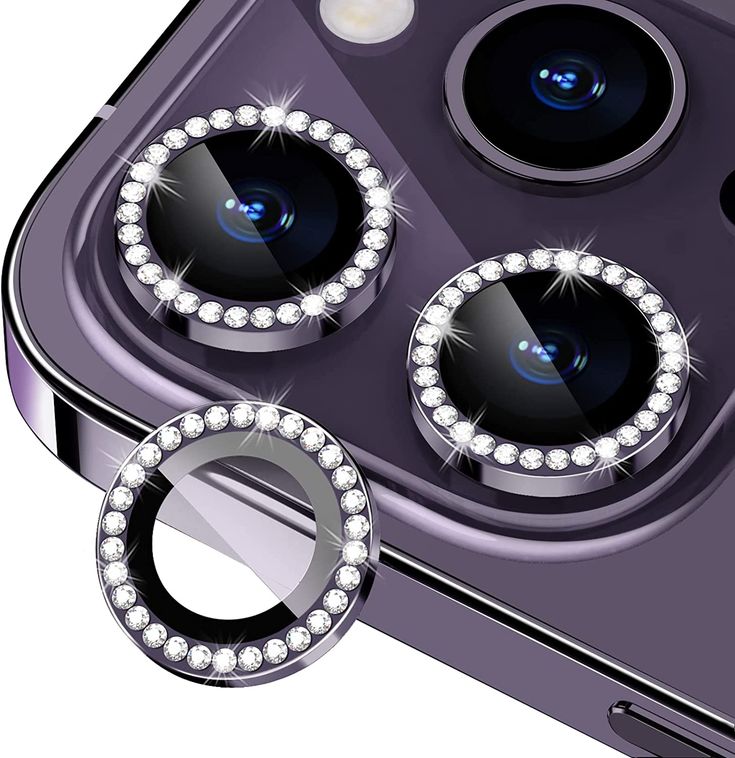 Diamond Camera Lens Protector For 11 / 12 / 13 / 14 / 15 / 16 / 17 Series  Luxury Sparkle Shockproof Camera Guard