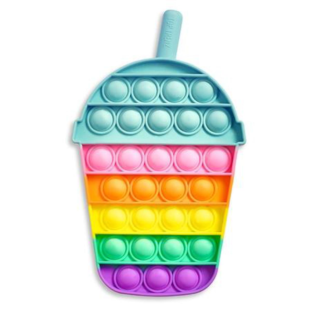 POP Bubble Squeeze Sensory Fidget Toy Pop It Figit Toy Fidget Toys Special Needs Stress Reliever, Push Bubble Gadgets - Can Rainbow