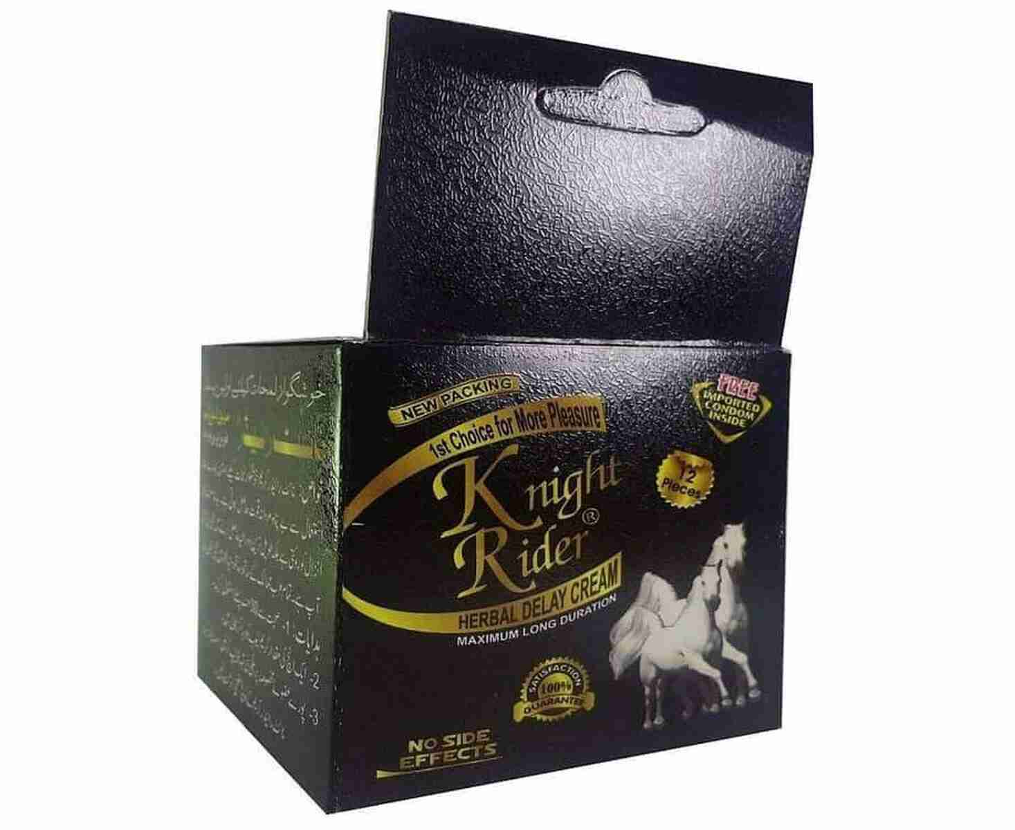 Knight Rider Pack Of 12 Extra Timing Condoms Black