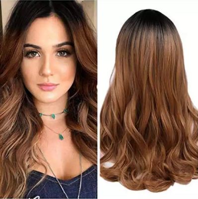 Matte Look Full Head Cap Wig Extension For Girl Mid Parting