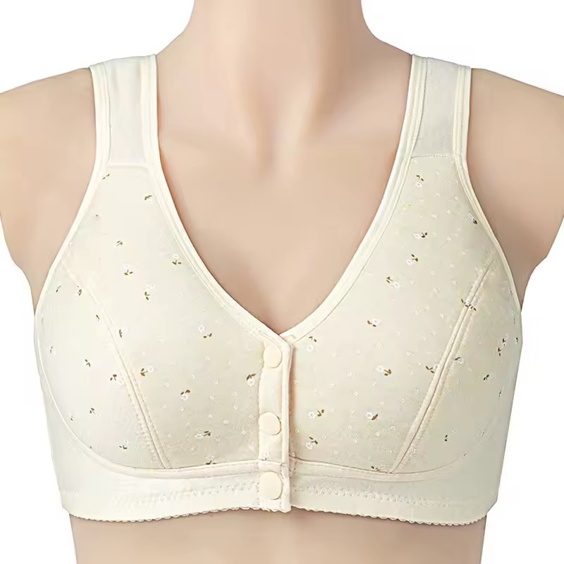 Front Open Wide Strap Non Padded Non Wired Maternity Nursing Bra Plus Size