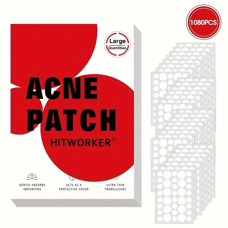 Hydrocolloid Pimple Patch, Invisible Pimple Patches for Acne, Pimple Patches, Acne Patches for Face, Blemishes & Pimples Covering Patch, Facial Concealer Stickers, Hydrocolloid Patches for Acne Care & Spot Treatment