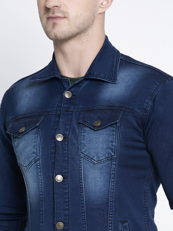 Mens Clothing Denim Jacket Stretchable