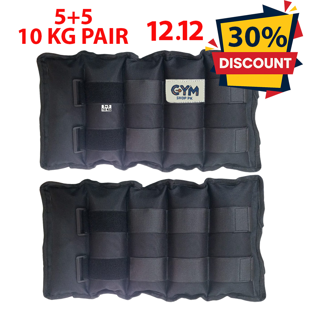 Ankle Weights 10Kg Pair for Fitness, Gym & Home Workouts By GYM SHOP PK