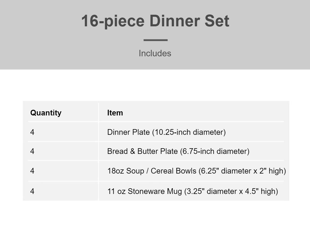 Corelle Lia 16-piece Dinner Set, Dining Set, Dinner ware