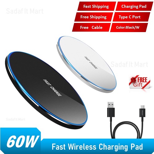 100W Super-Fast Qi Wireless Charger Pad for iPhone 14 13 12 11 X Pro Max  For Samsung Galaxy S21 S20 S10 S9 Xiaomi Wireless Charging Stand Metal Body 