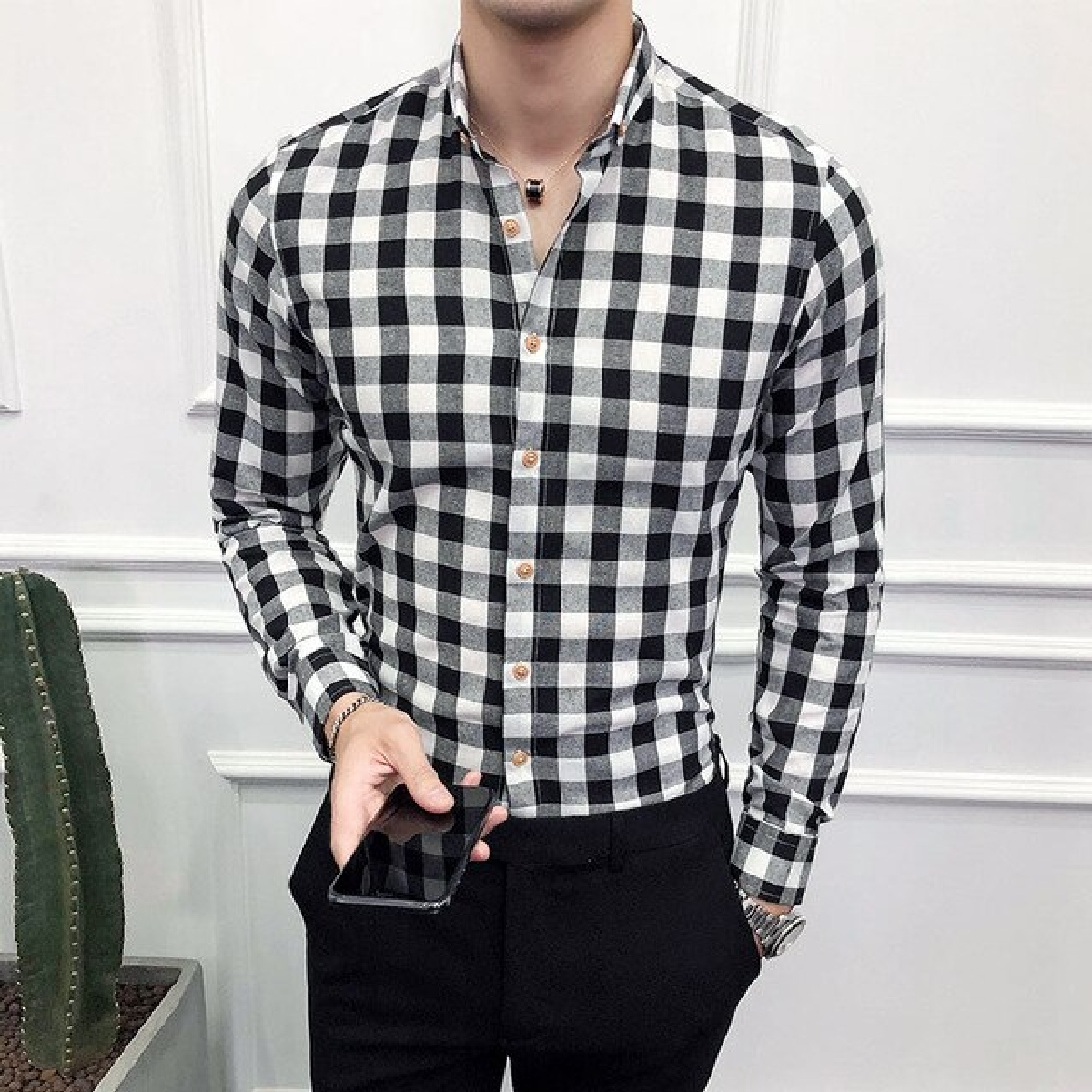 Stylish Check Shirts For Formal and office use with quality fabric & Stitching | All Sizes in Elegant Designs For Men
