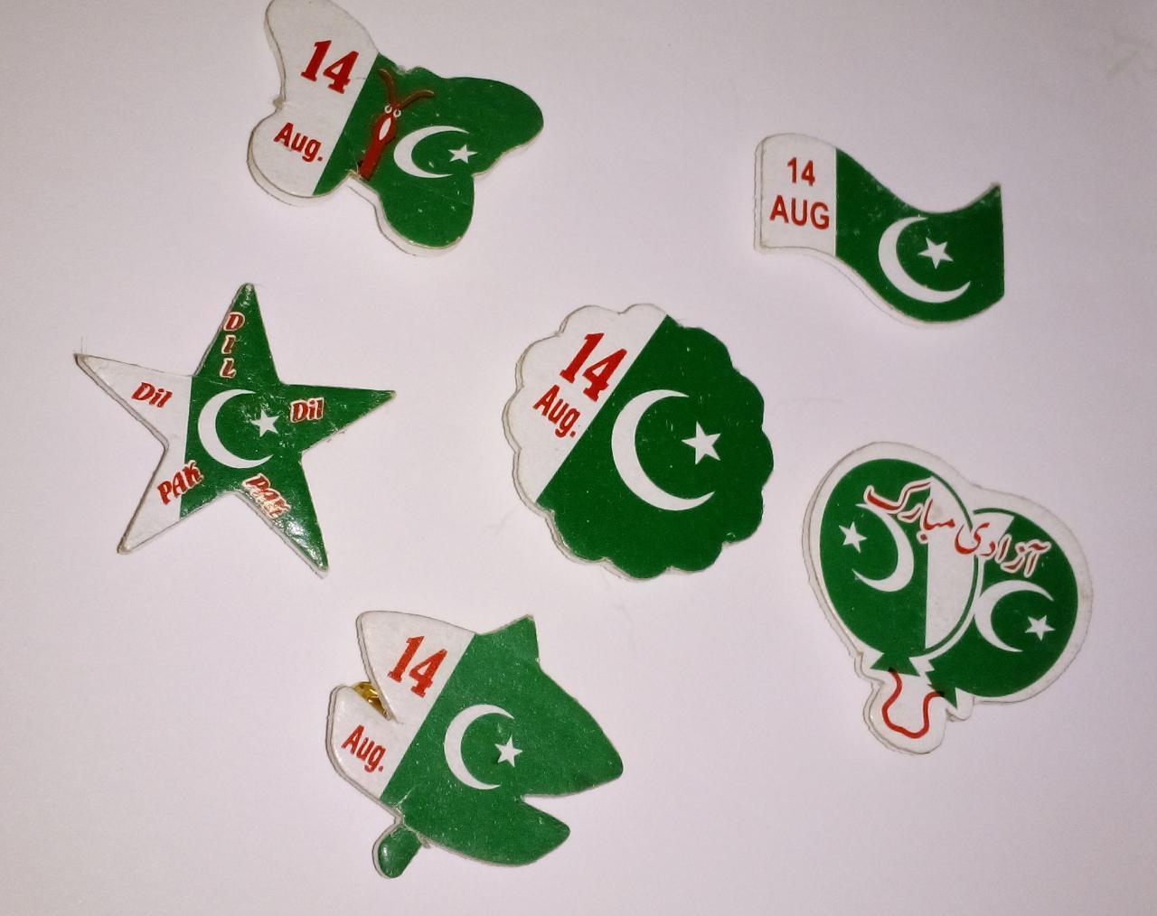 Small Pakistani Flag Car Decal Pack of 8 Motorcycle Decals, Emblems