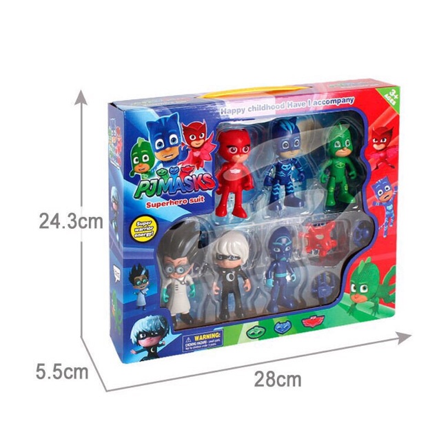PJ Masks 6 Action Figures and Accessories Set