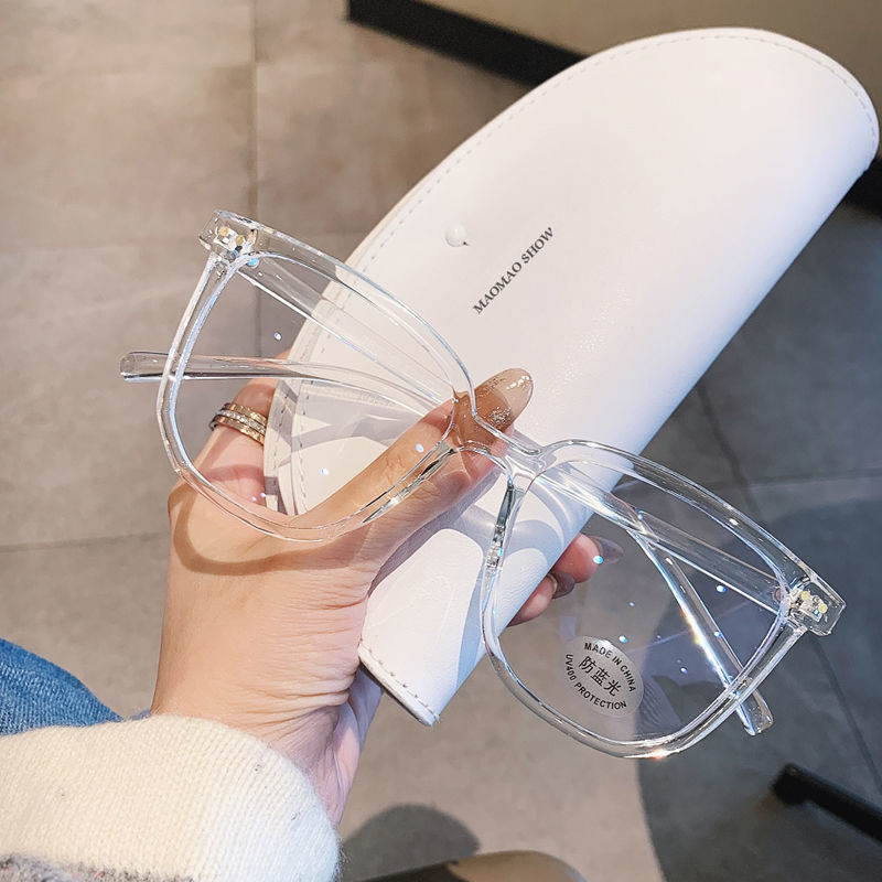 Transparent Lightweight Anti Glare UV Eyeglasses For Men and Women White Glasses for Boys and Girls