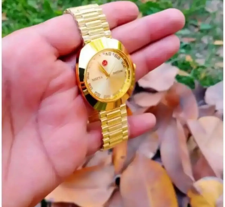 Gold Color Tourbillon Mechanical Waterproof Wrist Watch For Men's Gift