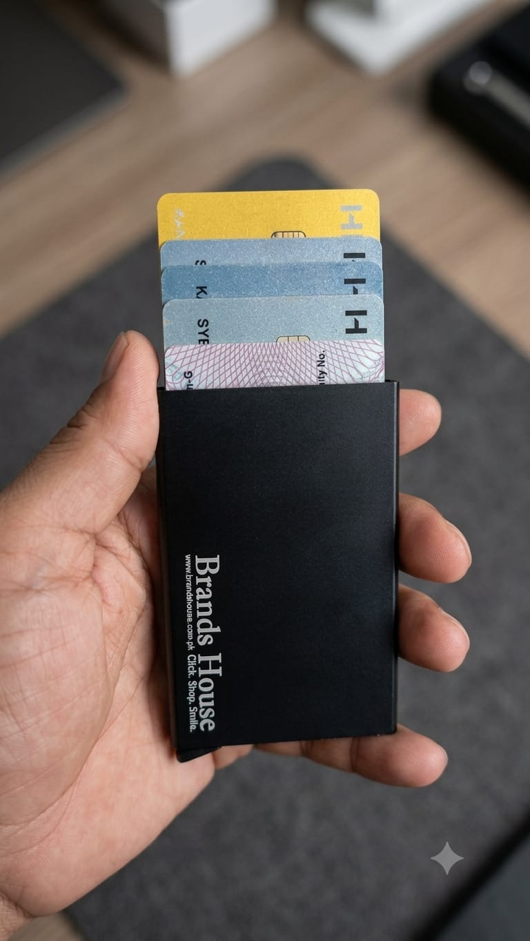 Personalized Metal Card Holder – Slim & Stylish RFID-Style Pocket Wallet for Men