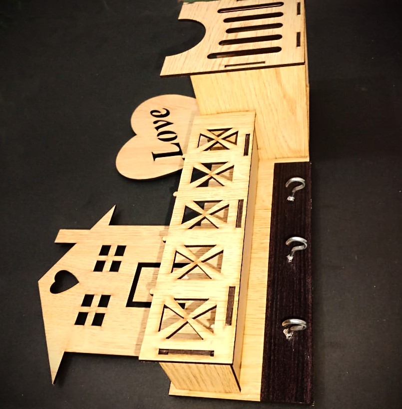 Wooden Key holder | Mobile holder Design with multiple uses | Wall ...