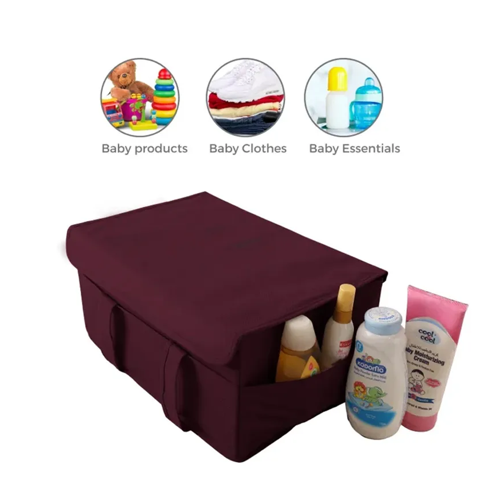Baby Diaper Bag Caddy Organizer, Foldable Storage Bag, Elegant and Functional Baby Essentials Organizer