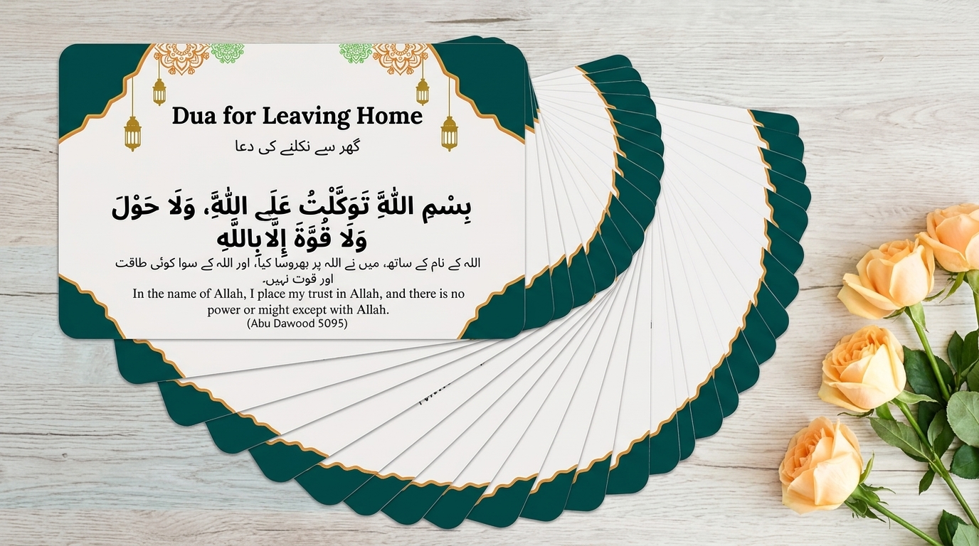 25 Pcs Islamic Dua Stickers | Islamic Stickers for Home, Room, Car & Office | Muslim Gift