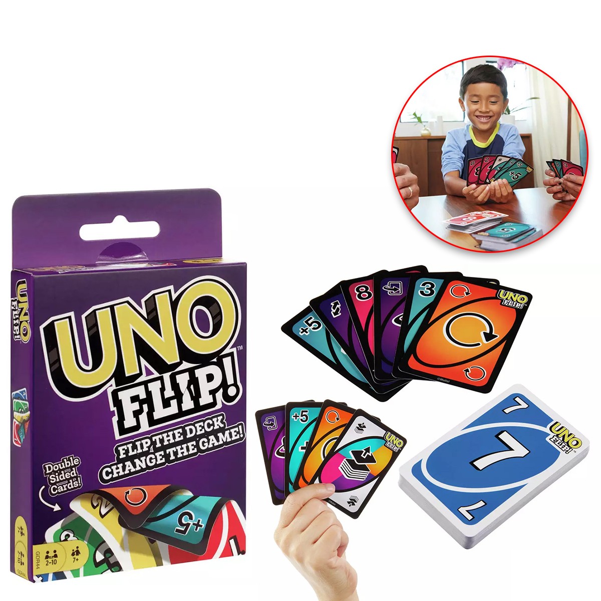 Uno Flip Family Card Game With 112 Cards Makes A Great Gift For 7 Year Olds And Up Kids Buy Online At Best Prices In Pakistan Daraz Pk