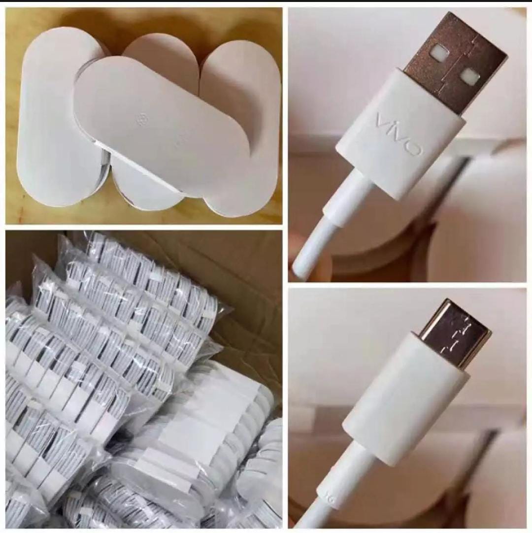 VIVO Original Fast Charging Data Cable Type C and Micro USB 33W FlashCharge, 1m, Compatible with VIVO Models