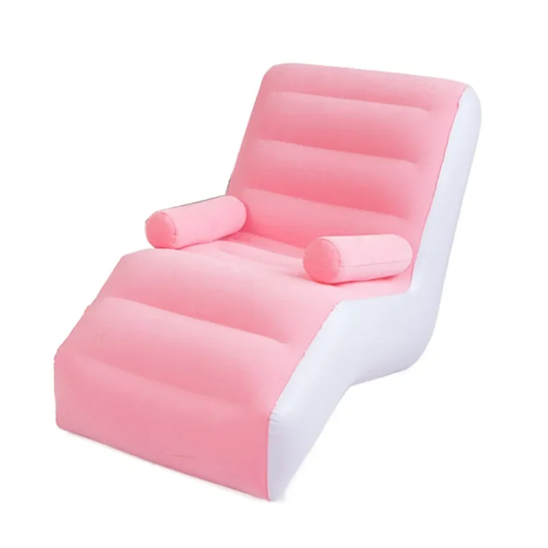 Inflatable Lounge Sofa Chair 140cm | Lazy Couch for Living Room | Ergonomic Reading Lounge Chair | Portable Air Sofa | Ergonomic Air Recliner for Reading, Gaming & Living Room Use