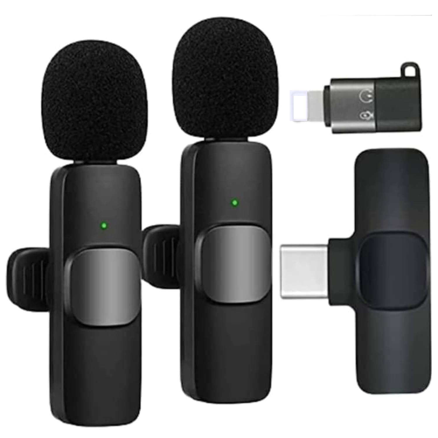 Wireless MIC Type C/Lighting/Android Wireless Single/Double Microphone For Interview, Vlogging , Podcast
