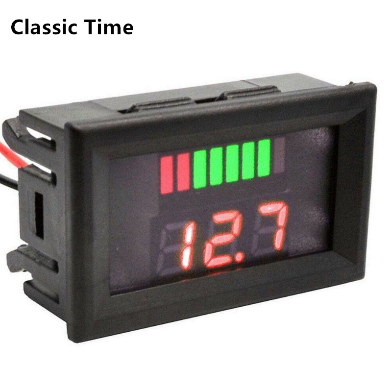 Car Battery Charge Level Indicator DC 12V 24V 36V 48V 60V 72V Lithium Battery Capacity Meter
