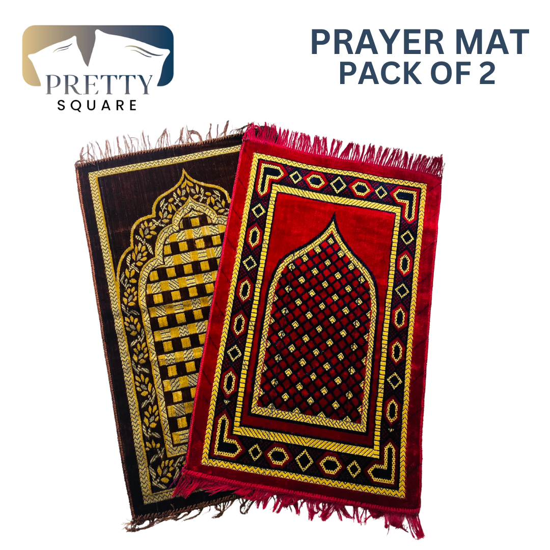 Jai Namaz Premium Velvet Prayer Mats Musalla Prayer Rug Anti Slip ...