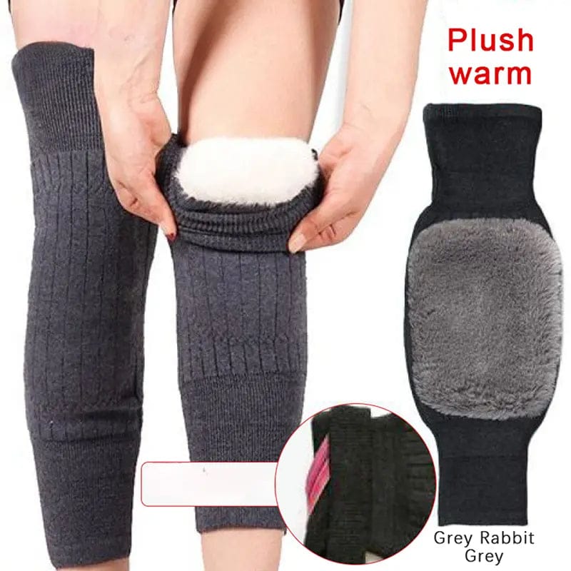 Winter Thicken Leg Warmer| Warm Wool Knee High Winter For Men & Women High Quality Fleece Inside - Leg Warmer Warm Knee Brace Pad