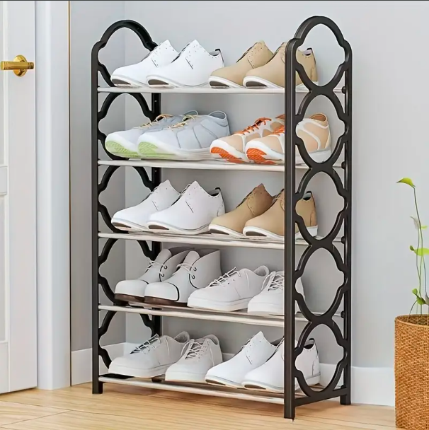 Sabeeha Traders Presenting the  4,5,6 Layer Shoe Rack Multifunctional Book Rack Accessories Rack for Home and Office Durable Non Breakable Shoe Organizer Stainless Steel Layer Shoe Rack Easy Assembly