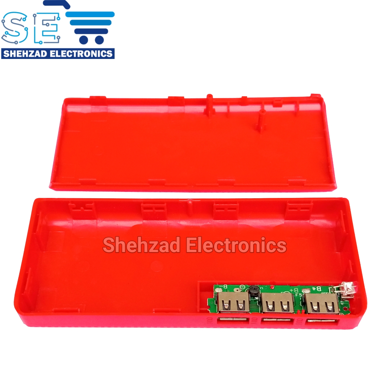 Power Bank Box Portable 5V Triple USB Mobile Phone Charging DIY Shell 3.7V battery Holder Charging Box with LED Light