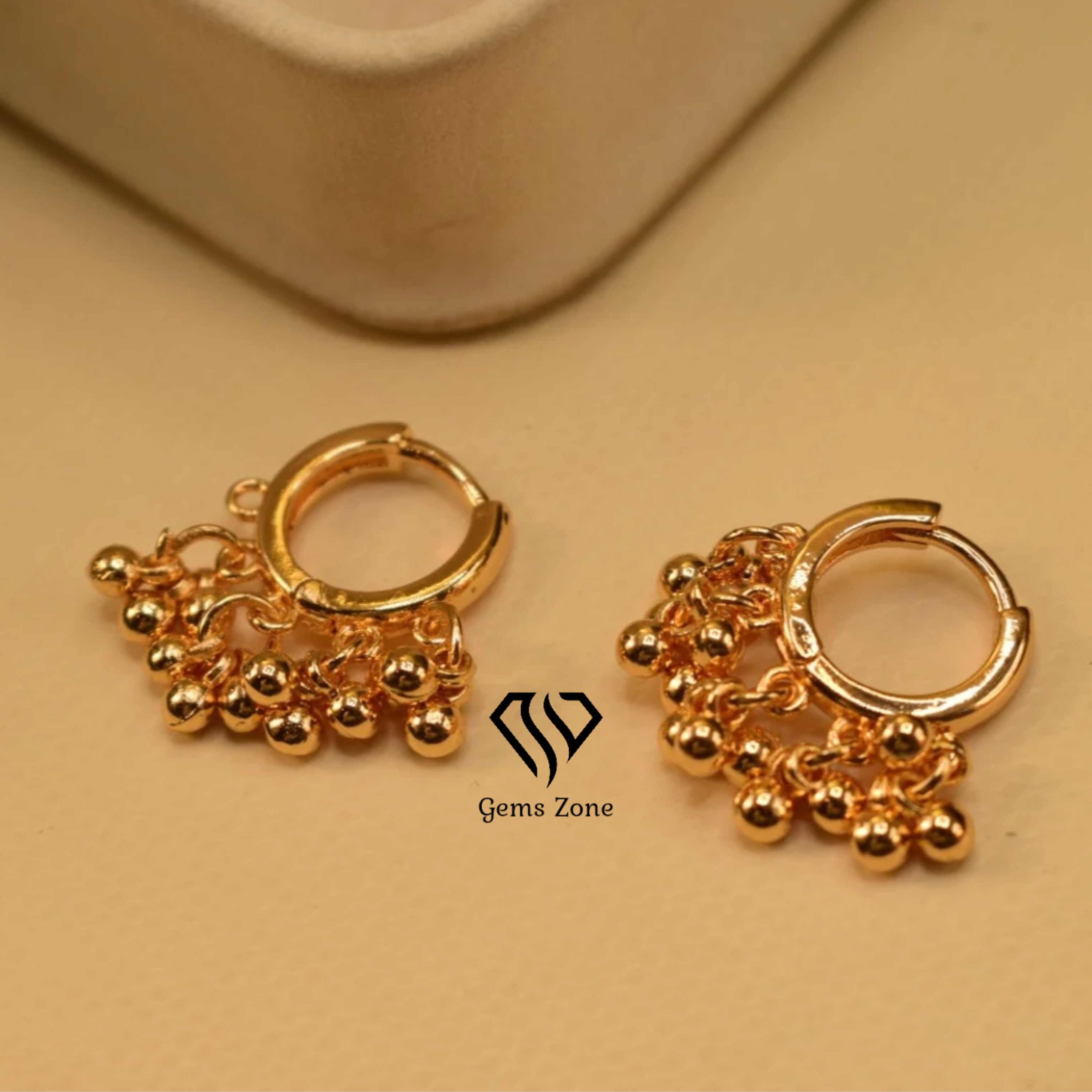 Stylish Golden Baaliyan For Girls And Women. Gemszone Jewellery . Jhumka For Girls . Weeding Jewllery