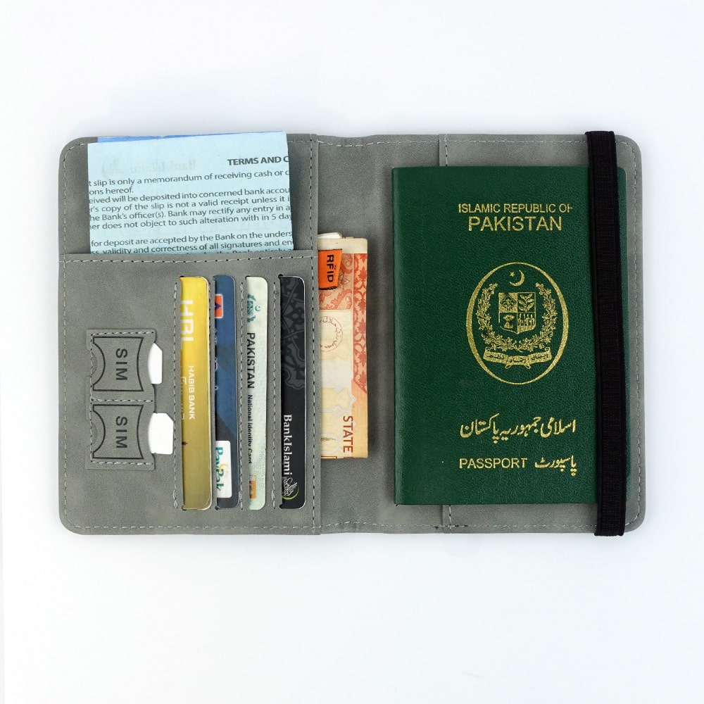 Pass-port Holder Fashionable Pass-port Cover Frosted PU Travel Bag Wallet Ticket Holder Document Organizer Card Case for Men & Women