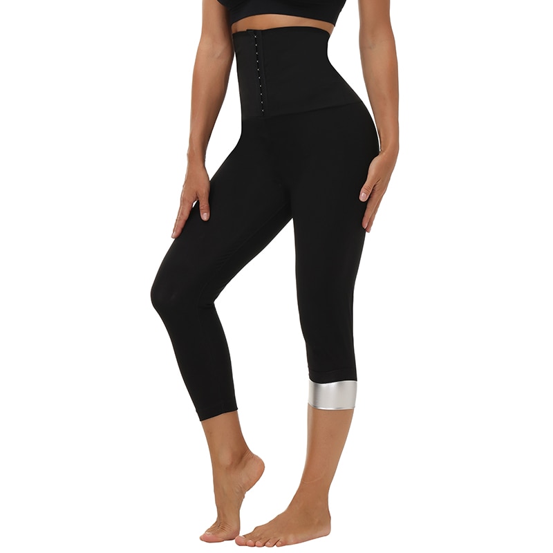 Sweat Sauna Absorbent Shaping Capri Leggings, High Waist Tummy Control  Breathable Fitness Gym Pants, Women's Underwear & Shapewear