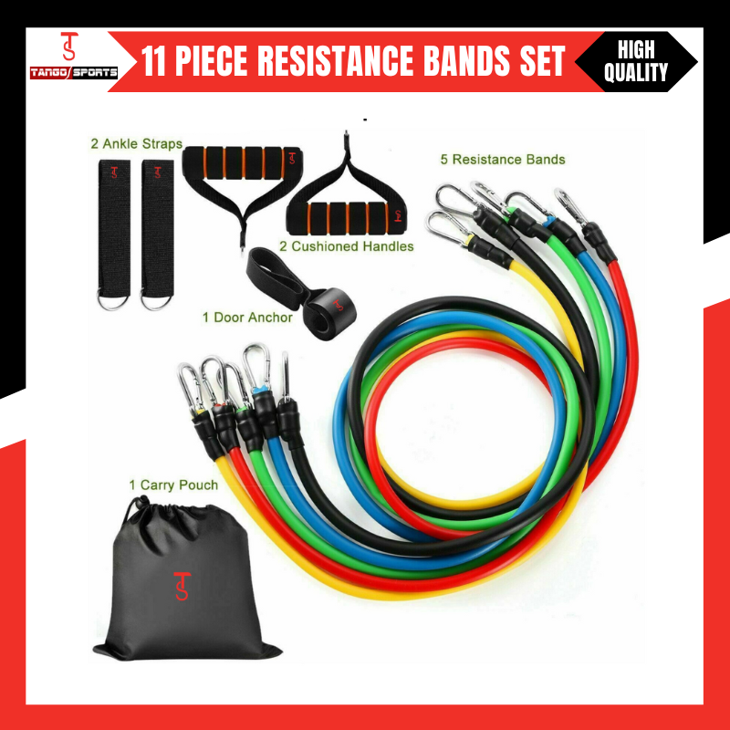 Exercise Band, Resistance band, 11 piece resistance band high quality band, fitness band , home workout band