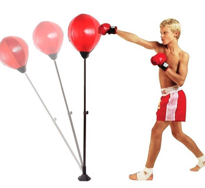 childrens boxing stand and gloves