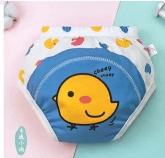 1 Pcs Baby Washable 3 Layers Baby Cloth Diaper Reusable Cotton Elastic Waist Cloth Diapers 0-18KG Nappy learning pants (Random colors)