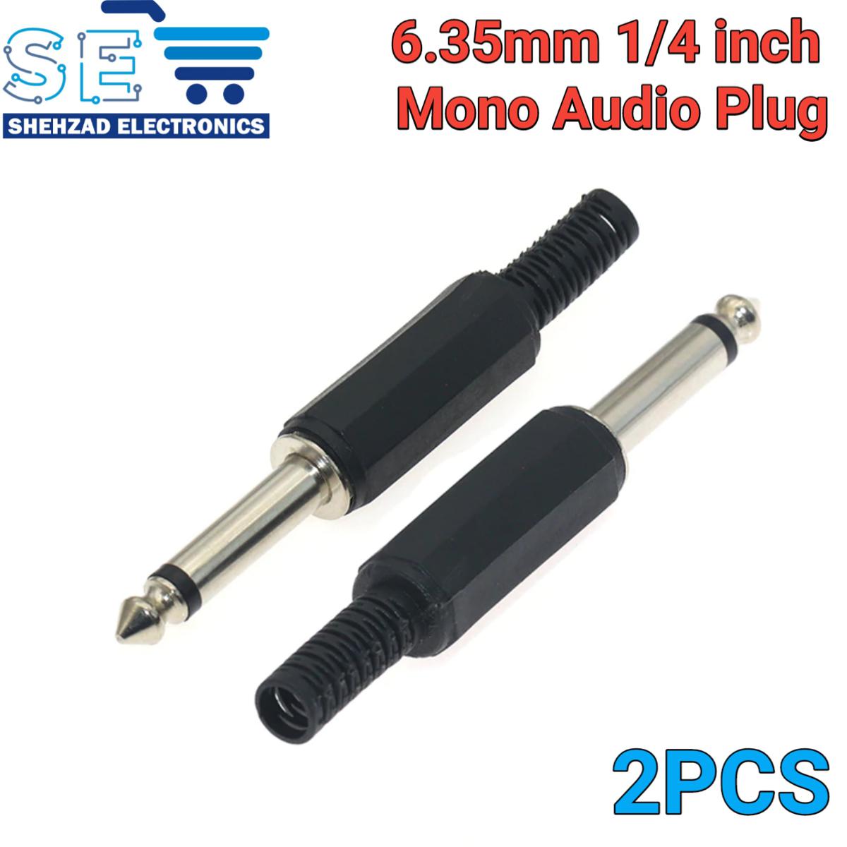 6.35mm 1/4 Inch Mono Audio Male /FemaleJack Plug Sound Mic Connector Electric Wire Terminals Adapter