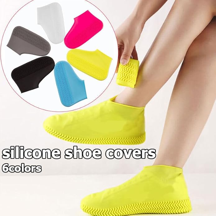 Silicone Waterproof Non-Slip Reusable Rain Shoe Covers – Durable & Protective