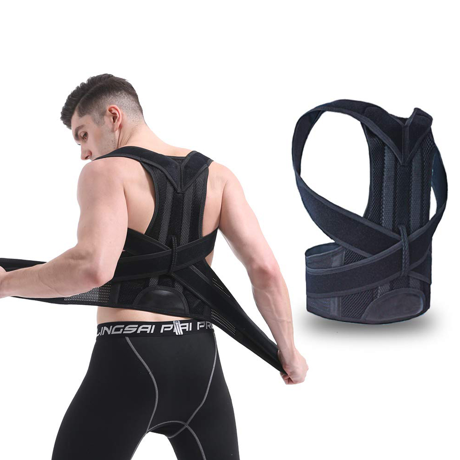Posture Corrector Belt Adjustable - Back Pain Relief Shoulder Back Support  Belt Adjustable Body Posture Correction for men - Back Braces