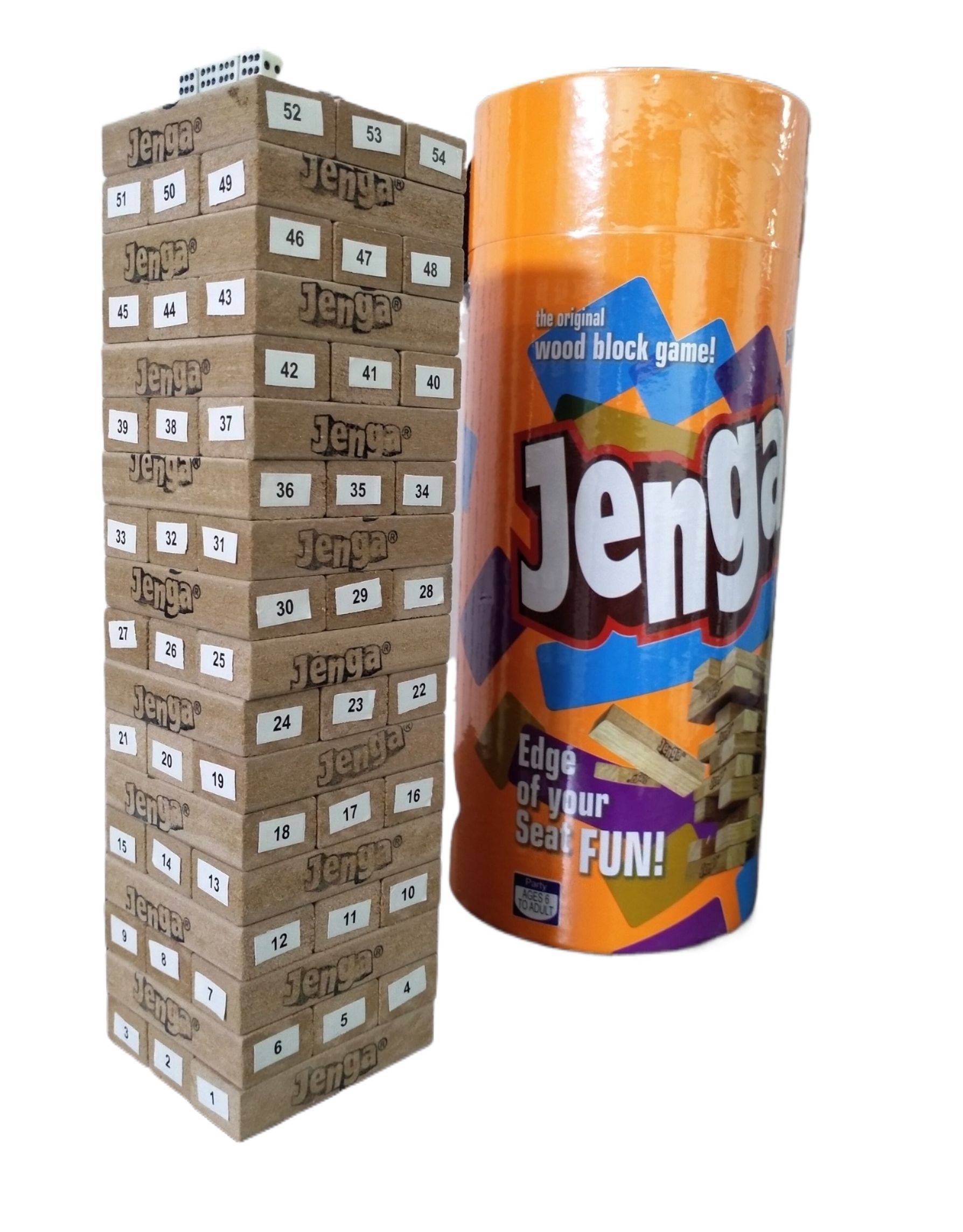 Hasbro Gaming Jenga Tower Wooden Blocks Game BIG 54 Pieces