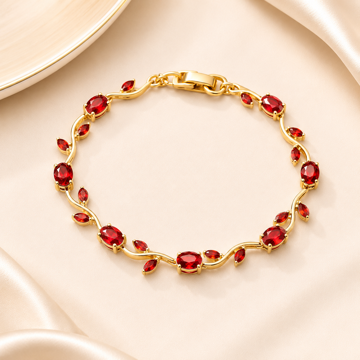 Tulip Bracelet for Girls & Women, Elegant Flower Charm Bracelet, Korean Style Jewelry, Tulip Hand Bracelet for Women, Fashion Floral Charm Jewelry Gift, Tulip Flower Bracelet, Premium Flower Bracelet for Girls