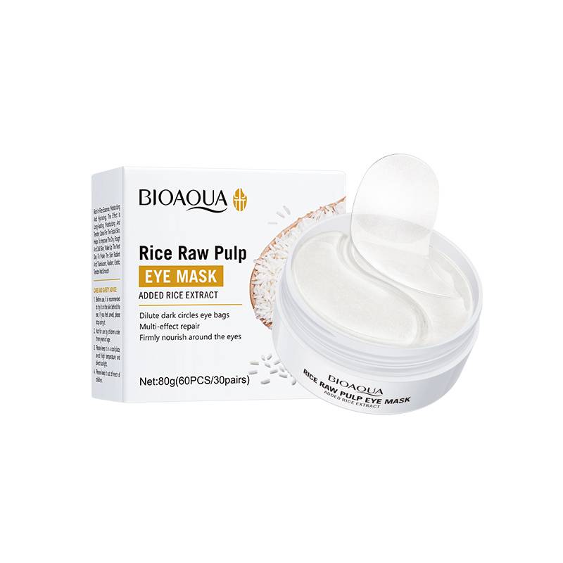 BIOAQUA Rice Eye Mask 60 Patches for Dark Circles, Eye Bags & Fine Lines - Brightening