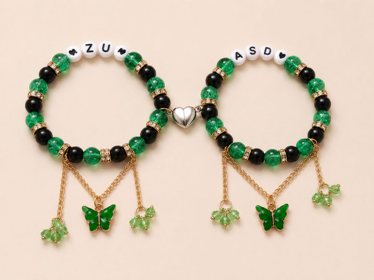 Custom Name Beaded Friendship Bracelet for Girls | Customized Name Beaded Bracelet with Butterfly Charm | Handmade Personalized  Name Beads Jewelry Gift for Best Friend & Sister