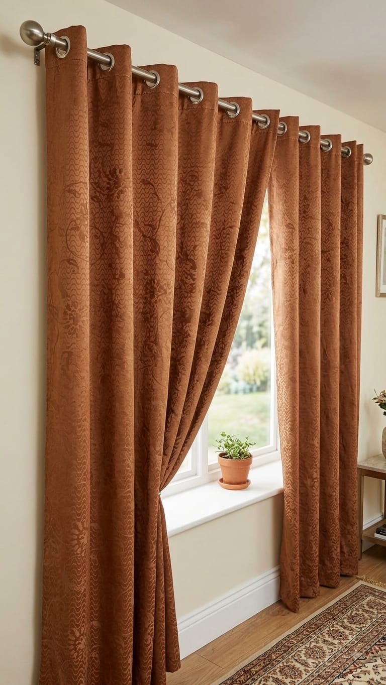 Solid Colours Ready Made  Curtains For Your Bedroom Window 1 PC