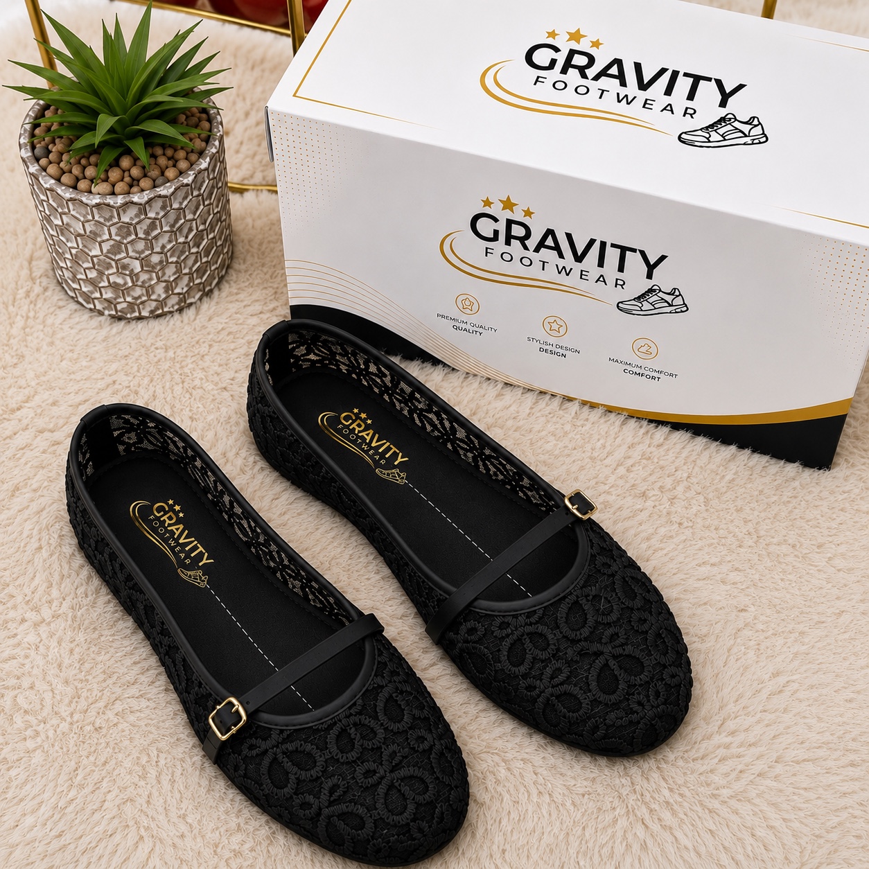 Trending High Quality Ladies & Girls Lace Net Shoes | Mary Jane Ballet Flat Shoes for Women | Soft Comfortable Casual Daily Wear Party Wear Footwear | White, Black & Beige