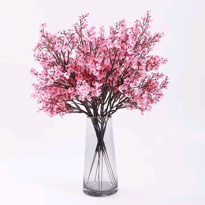artificial Flower Bunch For Flowers Arrangements And Decorations, 13 inches Height-Red