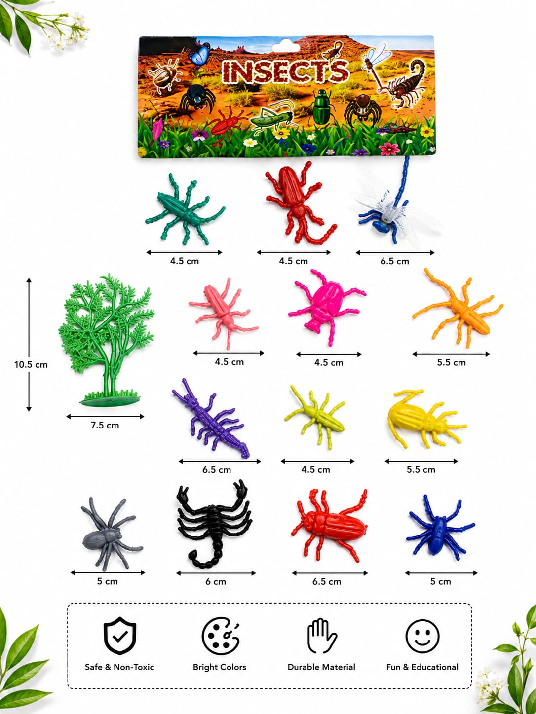 Insect Toy Animal For School Project Multicolor