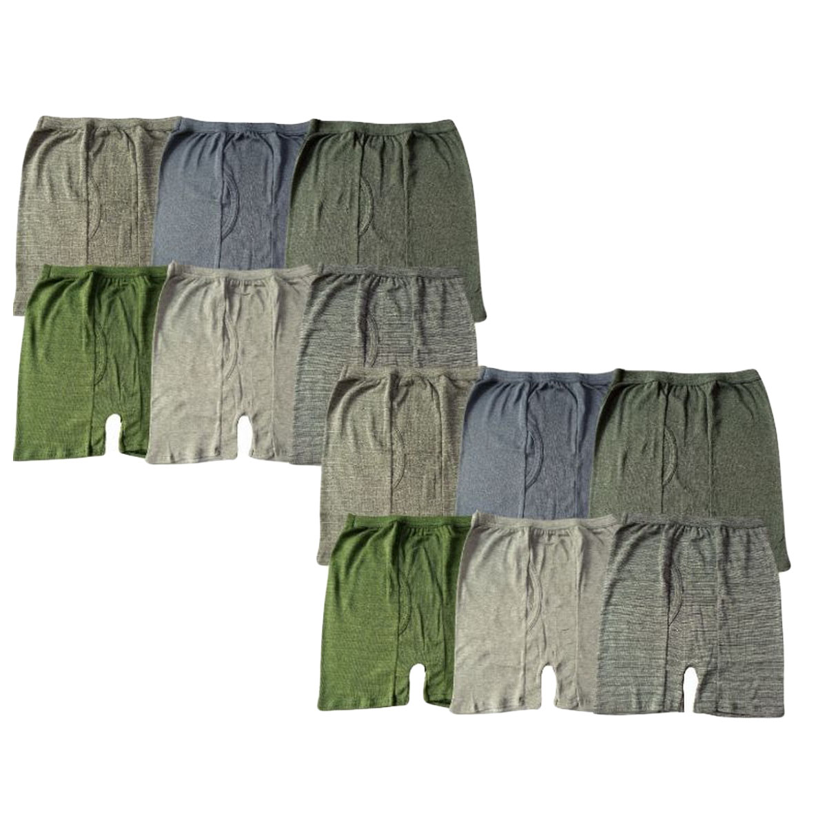 Ajmir Garments - Imported Pack Of 12 - Multi-Color Cotton Boxer For Men - Premium Quality"