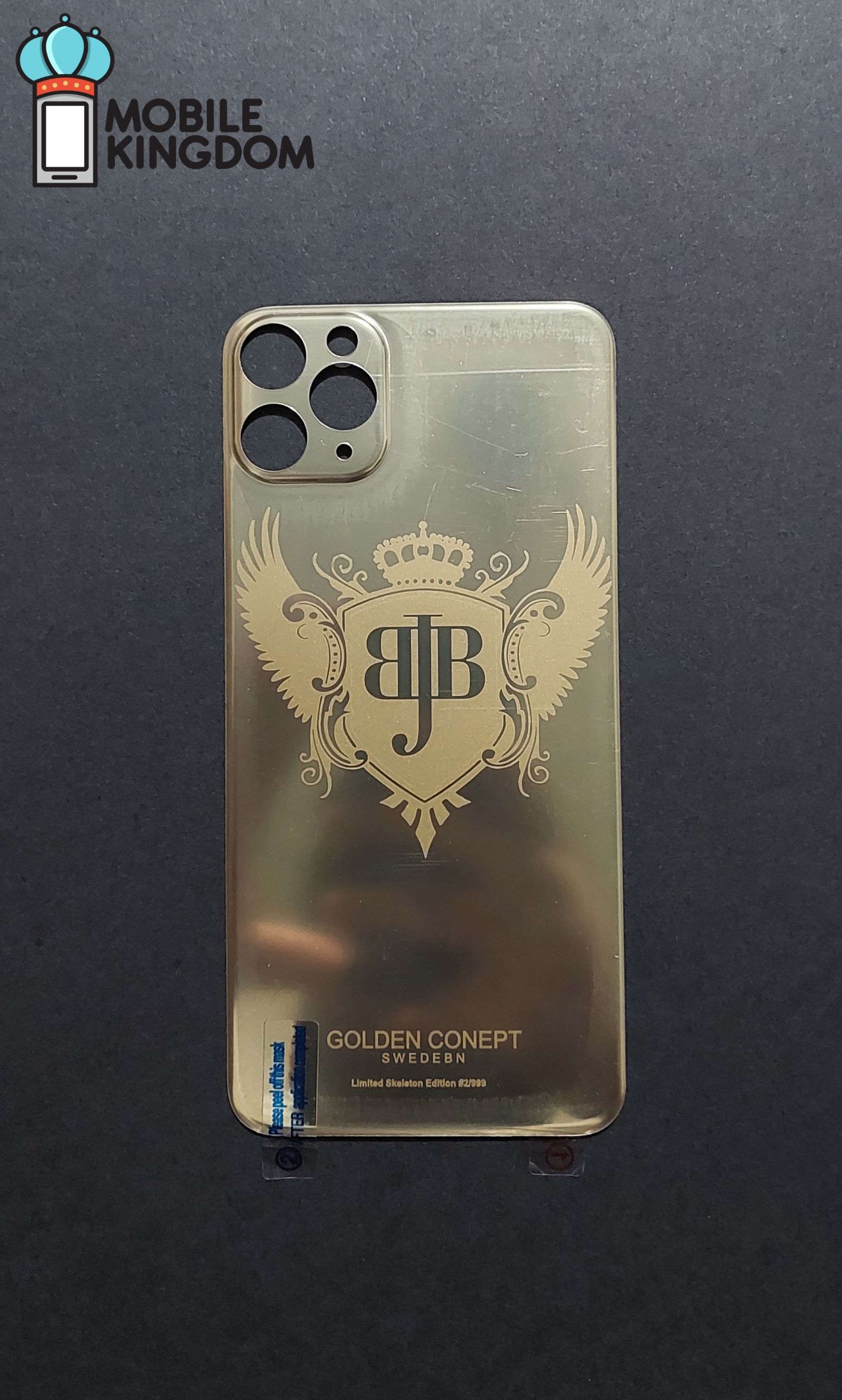 iPhone 11 Pro Max Back Protection Sheet Golden 24K Gold Plated